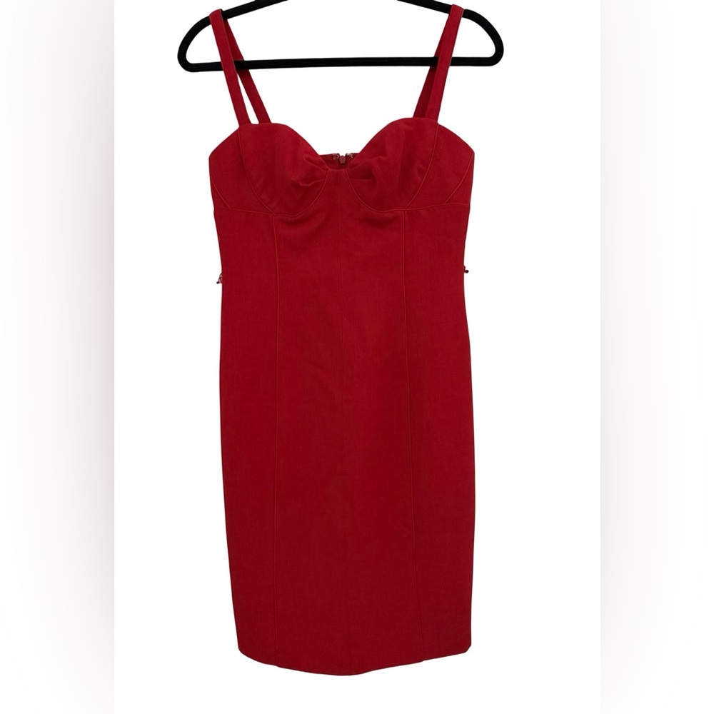 Yoana Baraschi Sweetheart Mini Dress Red Sz 2 $354 Chic Quiet Luxury NWT